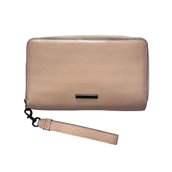 Rebecca Minkoff Regan iPhone Wristlet Nude Blush Wallet Leather - Picture 1 of 4